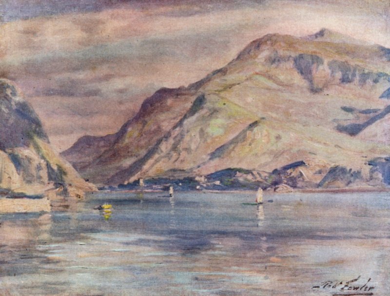Snowdon z Cwm-y-Glo (kolor lito) autorstwa Robert (after) Fowler