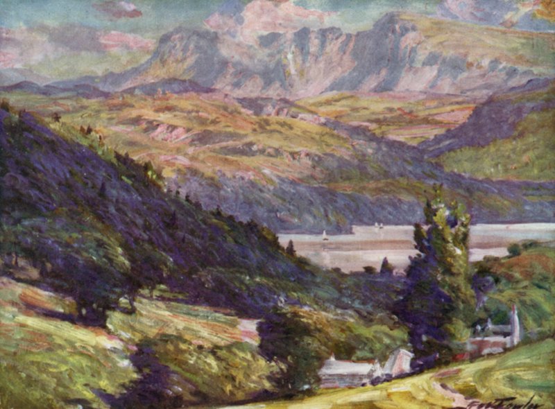 Widok z Bontddu, Dolgelly (kolor lito) autorstwa Robert (after) Fowler