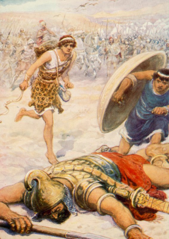 Dawid i olbrzym (kolor lito) autorstwa Robert Ambrose Dudley