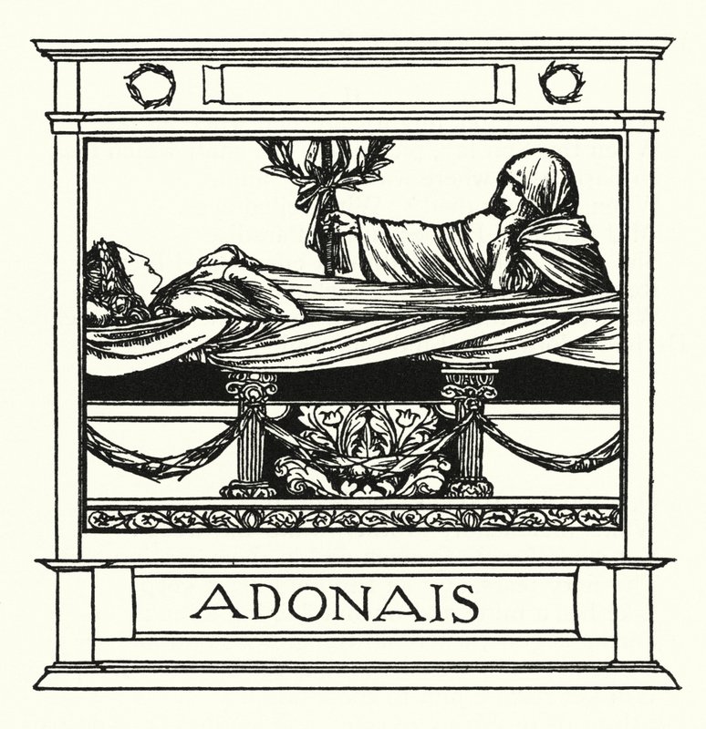 Shelley: Adonais (litografia) autorstwa Robert Anning Bell