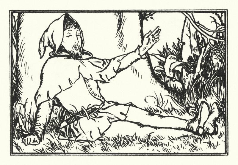 Pod zielonym drzewem (lito) autorstwa Robert Anning Bell