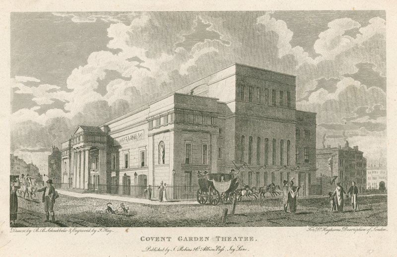 Covent Garden Theatre, Westminster, Londyn autorstwa Robert Blemell Schnebbelie