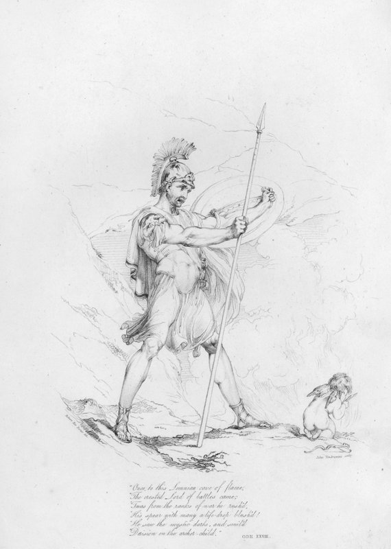 Anakreon, Oda XXVIII (rycina) autorstwa Robert Kerr (after) Porter