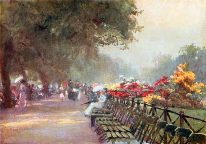 Kwitnące azalie, Rotten Row autorstwa Rose Maynard Barton