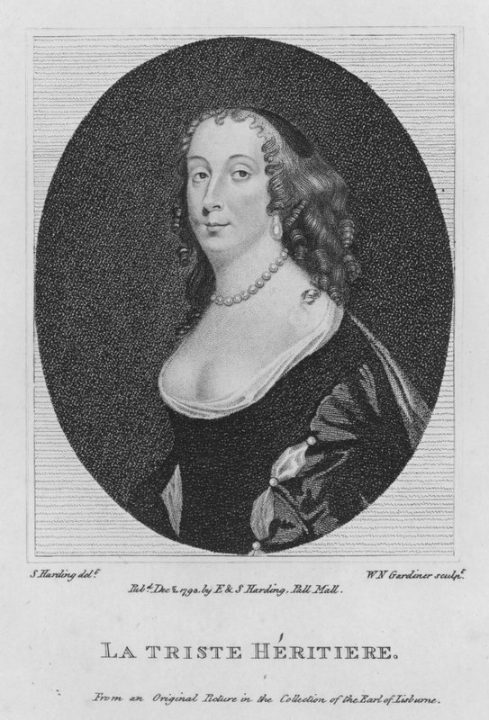 Smutna dziedziczka (rycina) autorstwa S. (after) Harding