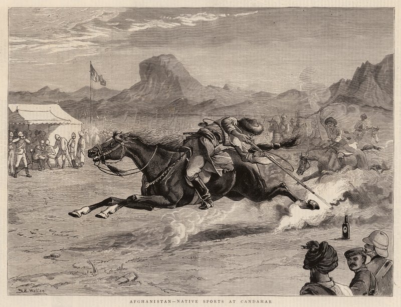 Afganistan, rodzime sporty w Candahar autorstwa Samuel Edmund Waller