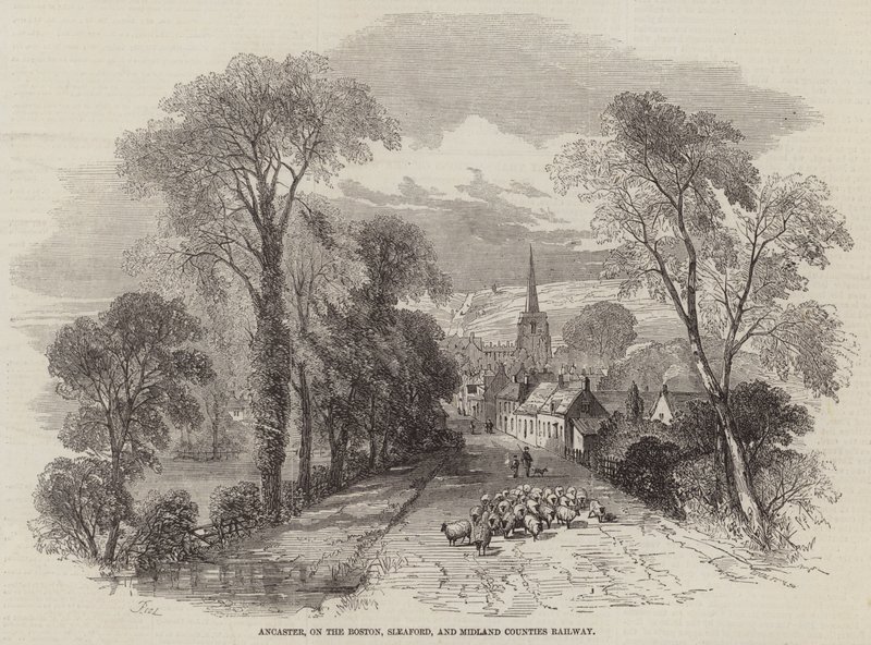 Ancaster, na trasie Boston, Sleaford, and Midland Counties Railway autorstwa Samuel Read