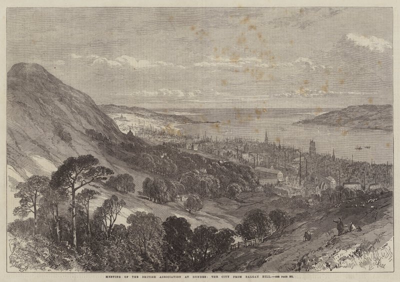 Spotkanie Stowarzyszenia Brytyjskiego w Dundee, mieście z Balgay Hill autorstwa Samuel Read