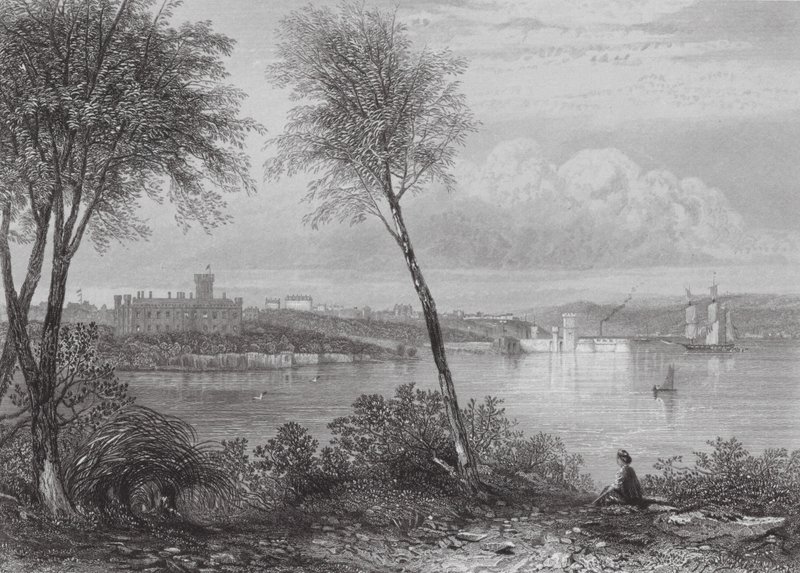 Australia: Government House, Sydney (grawerunek) autorstwa Samuel (after) Prout