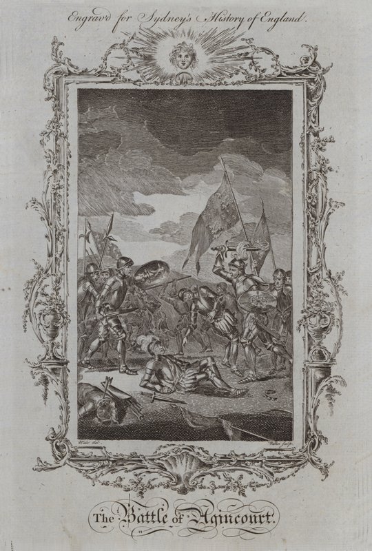 Bitwa pod Agincourt (rycina) autorstwa Samuel (after) Wale
