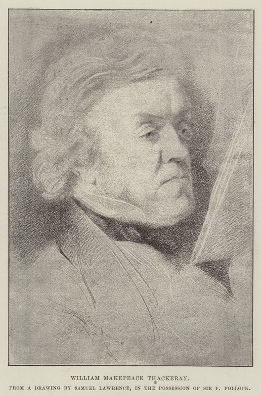 William Makepeace Thackeray autorstwa Samuel Lawrence