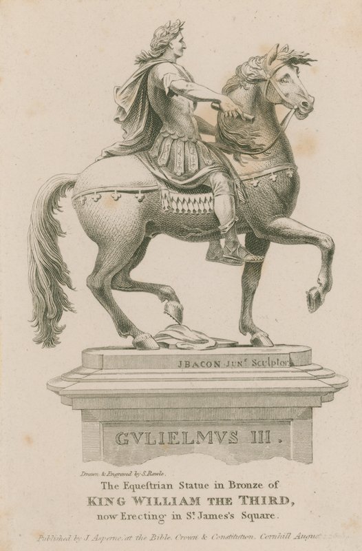 Pomnik konny króla Wilhelma III autorstwa Samuel Rawle