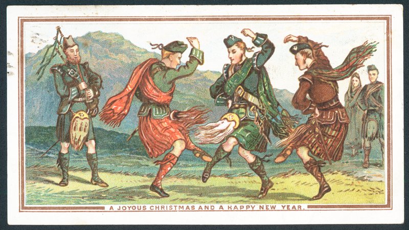 Szkocka kartka świąteczna autorstwa Scottish School