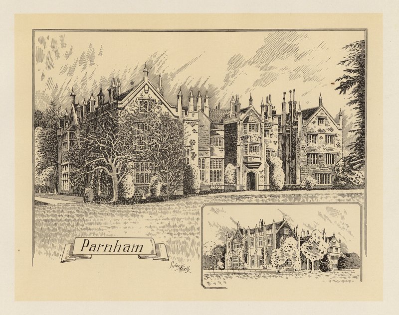 Dorset: Parnham (litografia) autorstwa Sidney Heath