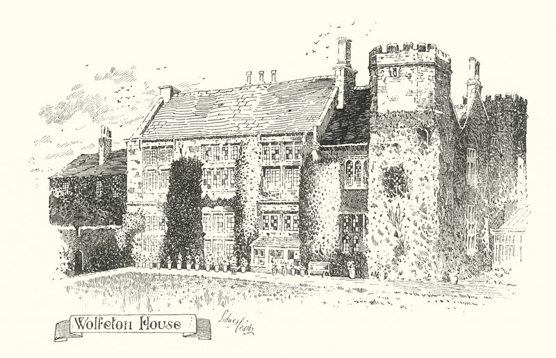 Dorset: Wolfeton House (litografia) autorstwa Sidney Heath