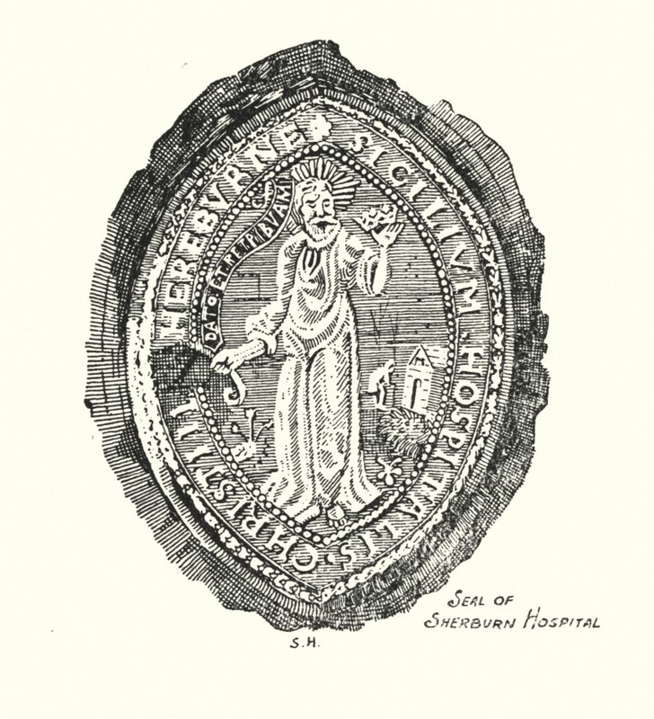 Pieczęć szpitala Sherburn (grawerowanie) autorstwa Sidney Heath