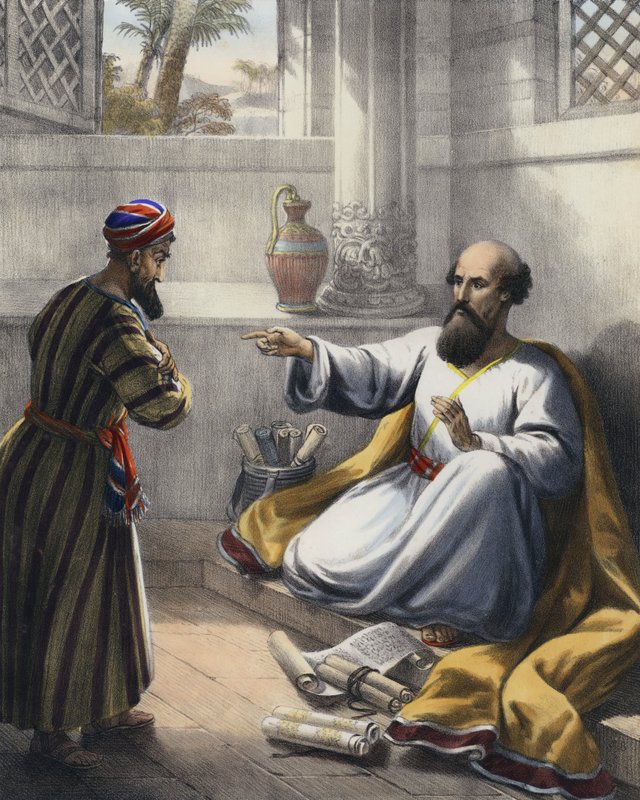 Elizeusz i Gechazi autorstwa Siegfried Detler Bendixen