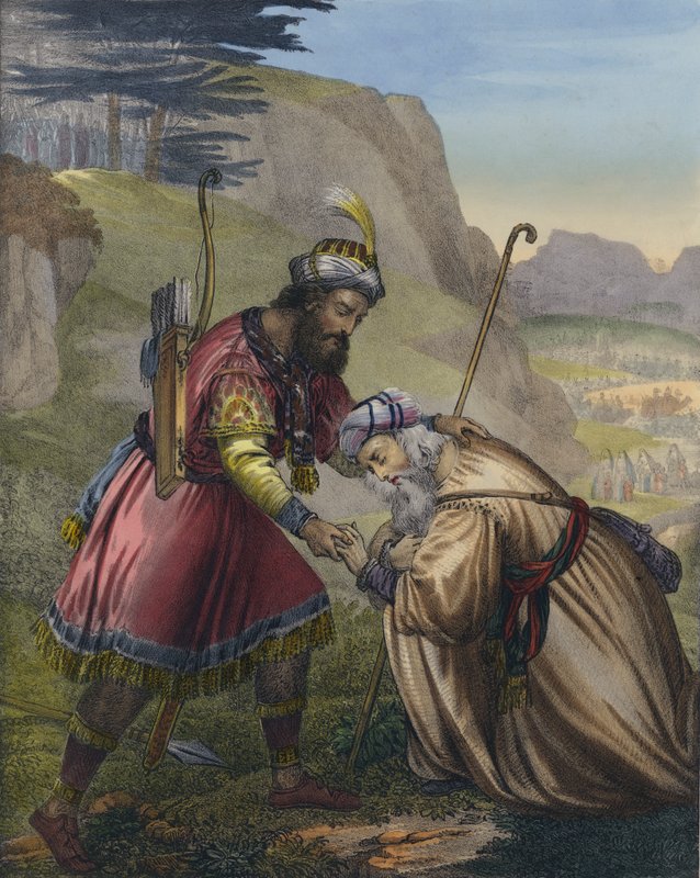 Pojednanie Jakuba ze swoim bratem Ezawem autorstwa Siegfried Detler Bendixen