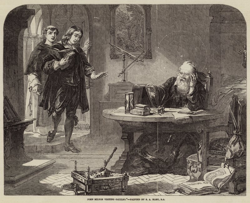 John Milton z wizytą u Galileusza autorstwa Solomon Alexander Hart