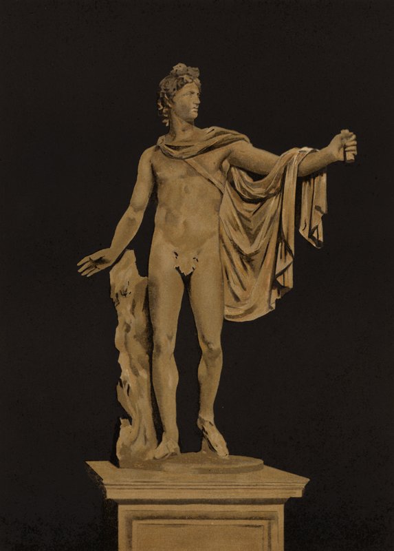 Apollo Belvedere (chromolitho) autorstwa Spanish School