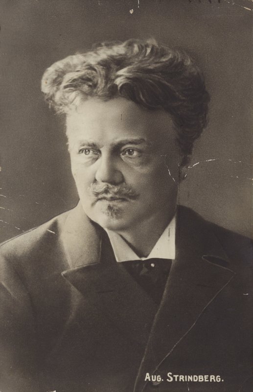 Portret Augusta Strindberga autorstwa Swedish Photographer