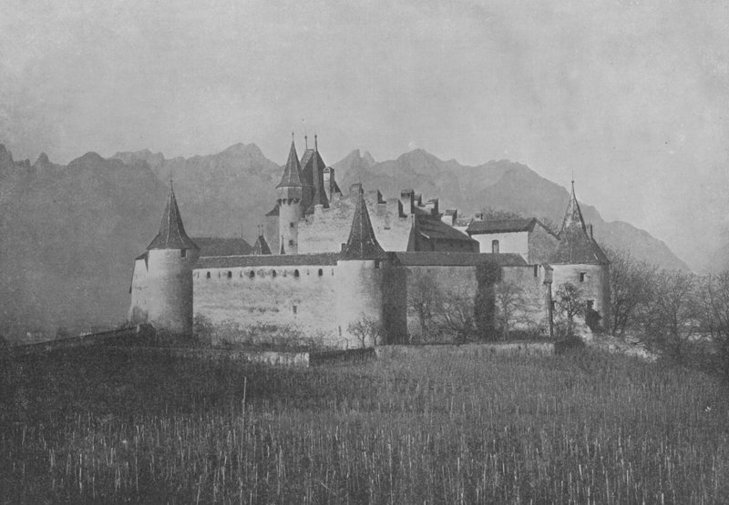 Orzeł, Pałac (zdjęcie czarno-białe) autorstwa Swiss Photographer