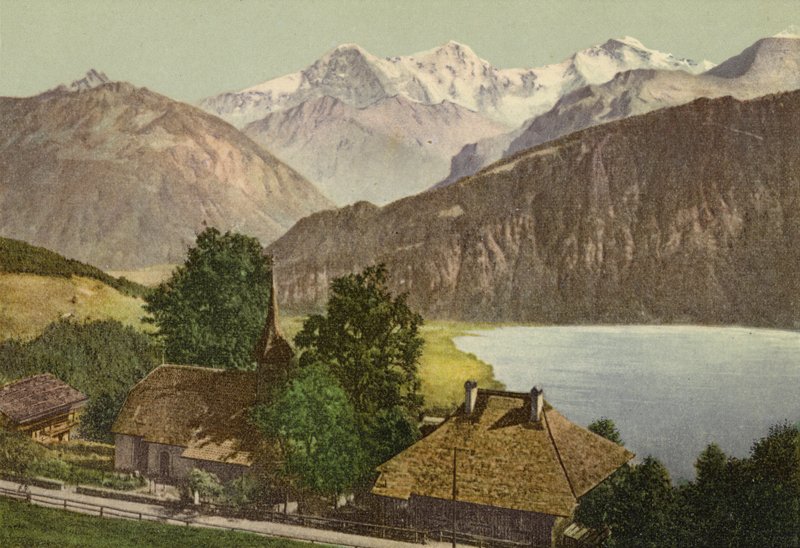 Berner Oberland: Beatenberg (kolorowe zdjęcie) autorstwa Swiss Photographer