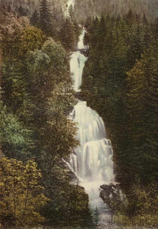 Berner Oberland: Giessbach (kolorowe zdjęcie) autorstwa Swiss Photographer