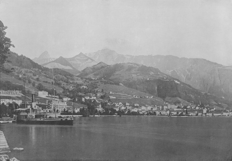 Vernex, Montreux (zdjęcie czarno-białe) autorstwa Swiss Photographer