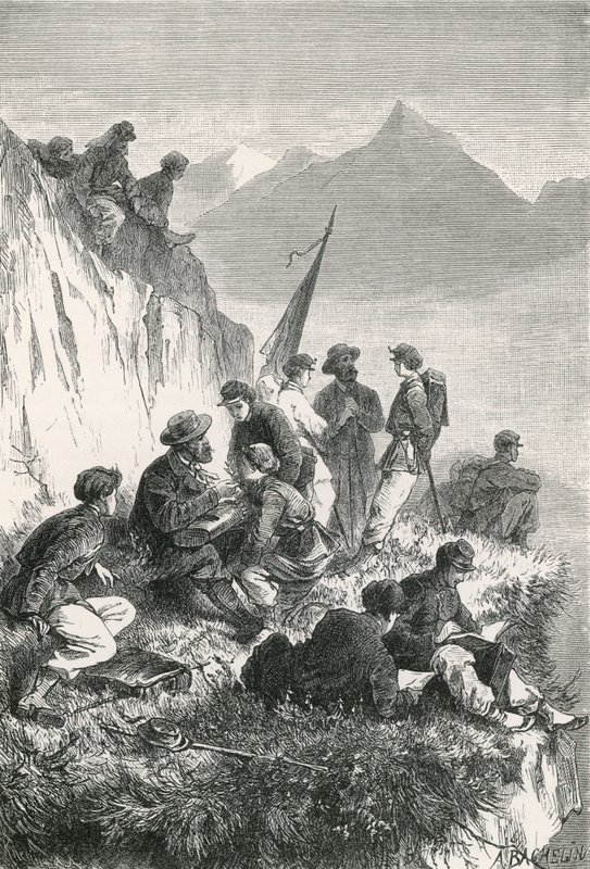 Studenci botaniki w górach autorstwa Swiss School