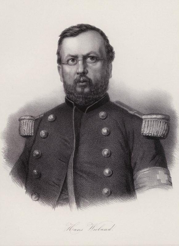 Hans Wieland, szwajcarski żołnierz (rycina) autorstwa Swiss School