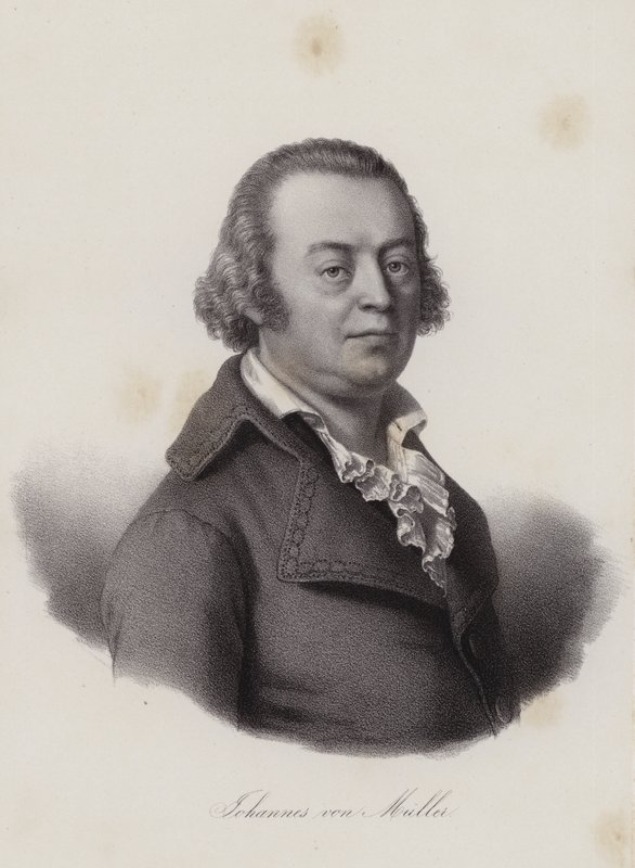 Johannes von Muller , szwajcarski historyk (grafika) autorstwa Swiss School