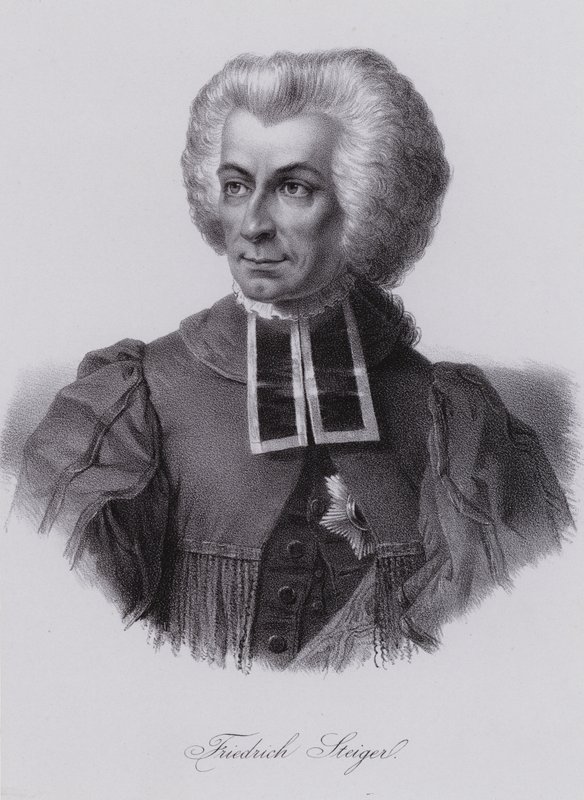 Niklaus Friedrich von Steiger , szwajcarski polityk (grafika) autorstwa Swiss School