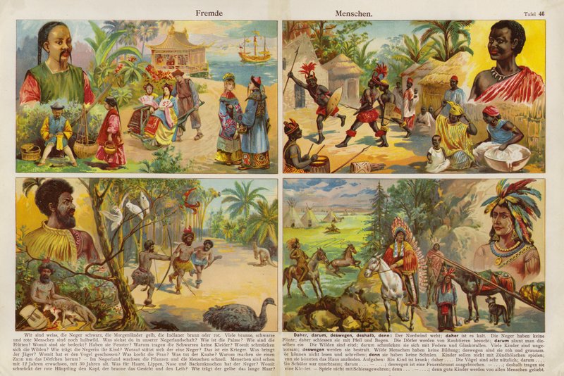 Ludy Świata (chromolitho) autorstwa Swiss School