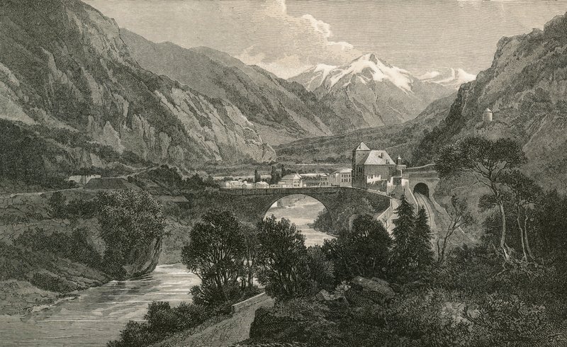 St. Maurice w Dolinie Dolnego Rodanu autorstwa Swiss School