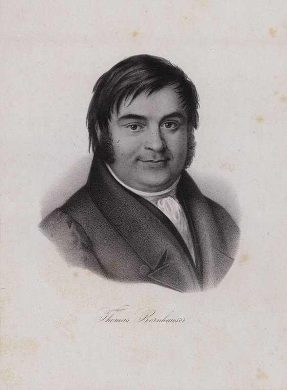 Thomas Bornhauser, szwajcarski teolog (grafika) autorstwa Swiss School