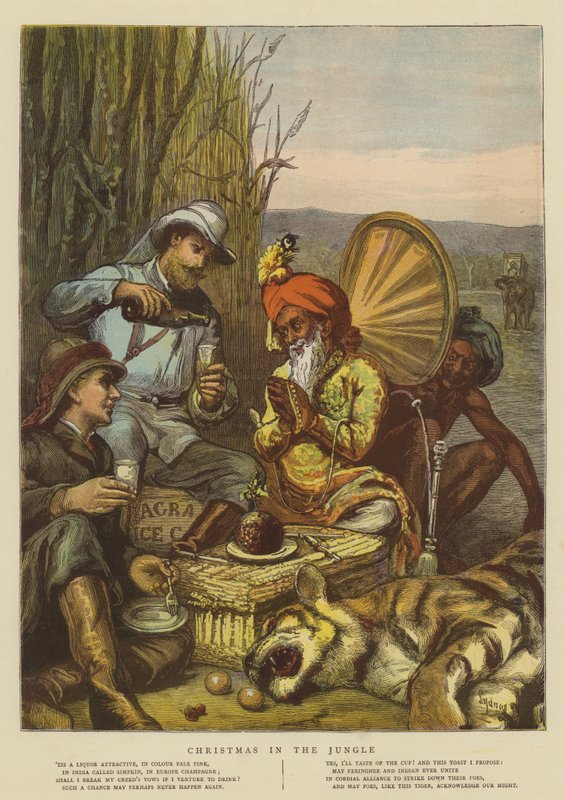 Boże Narodzenie w dżungli (chromolitho) autorstwa Sydney Prior Hall