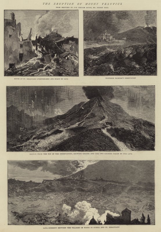 Erupcja Wezuwiusza autorstwa Sydney Prior Hall