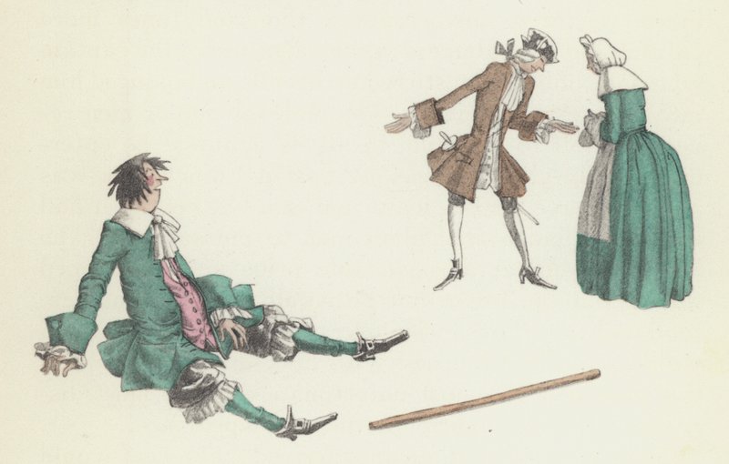 Ilustracja do Kandyda Woltera autorstwa Sylvain Sauvage