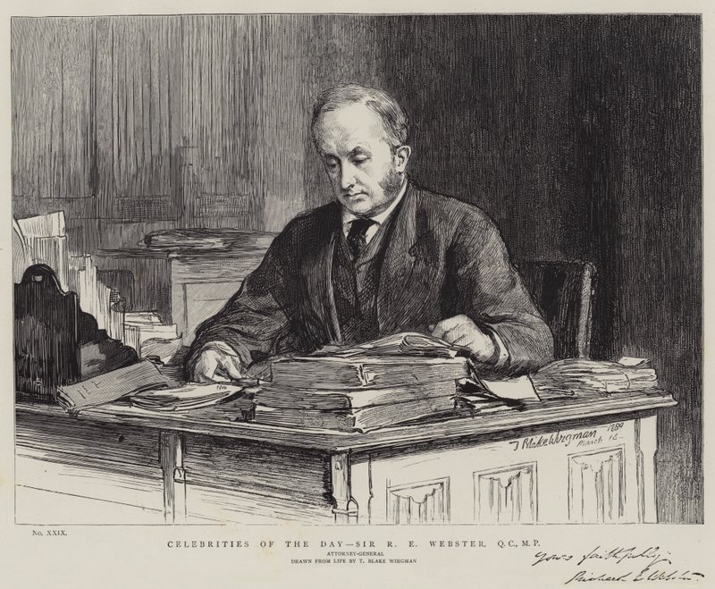 Gwiazdy Dnia, Sir R E Webster, QC, MP autorstwa Theodore Blake Wirgman