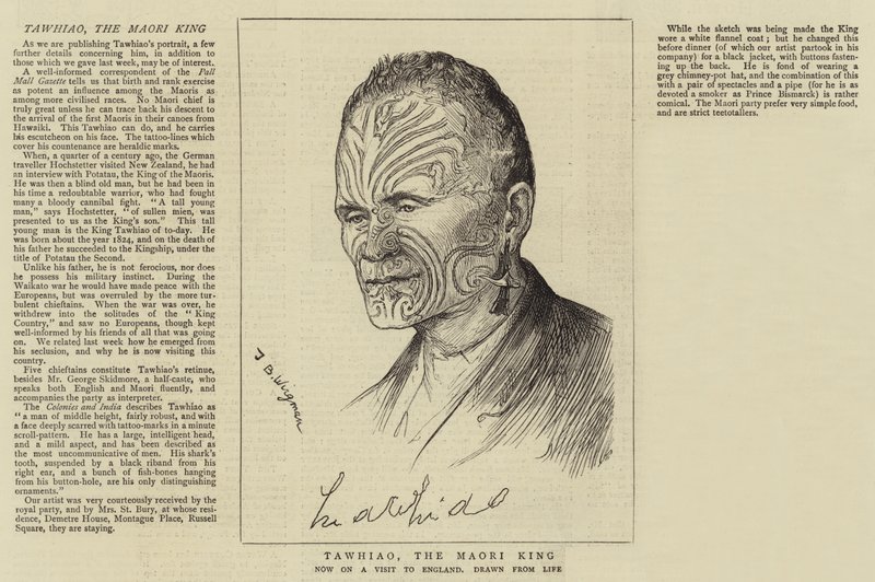 Tawhiao, król maoryski autorstwa Theodore Blake Wirgman