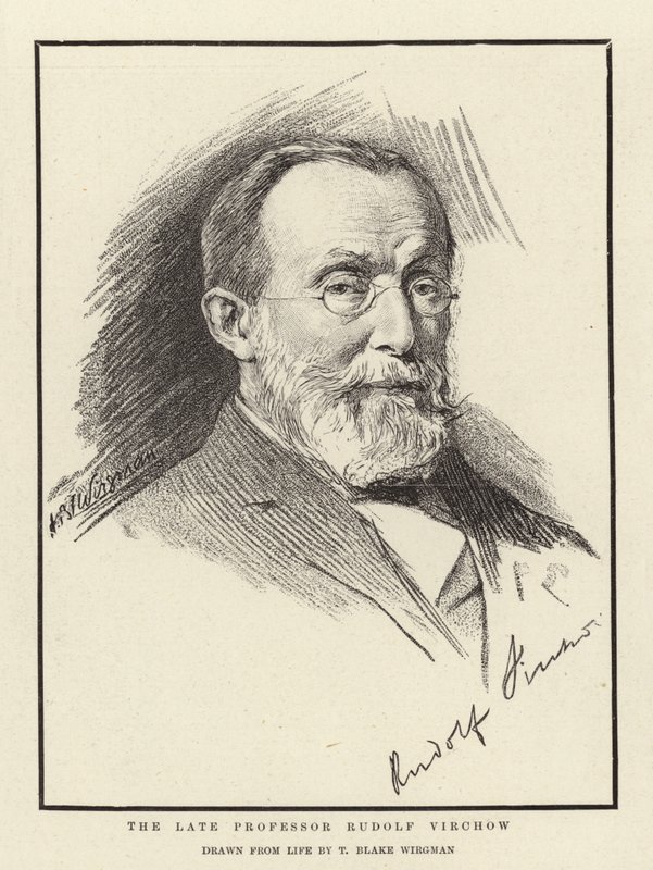 Zmarły profesor Rudolf Virchow autorstwa Theodore Blake Wirgman