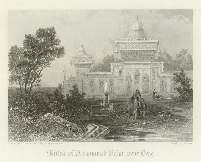 Sanktuarium Mohammeda Khana w pobliżu Deeg w Indiach autorstwa Thomas Colman Dibdin
