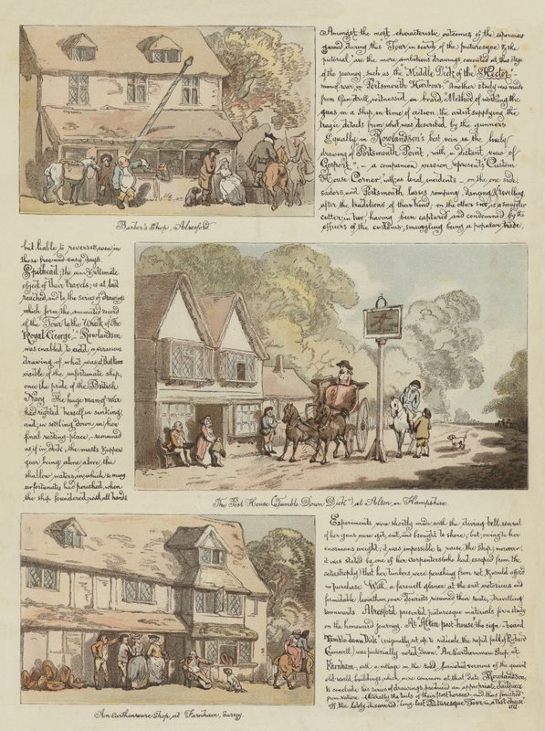 Rowlandsona Tour w bryczce pocztowej, 1782 (chromolitho) autorstwa Thomas Rowlandson