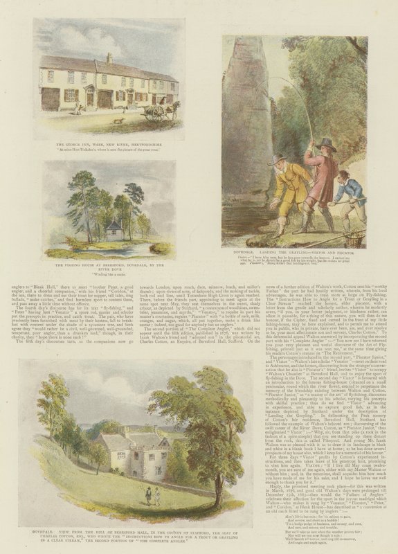The Complete Angler — Izaak Walton i Charles Cotton (chromolitho) autorstwa Thomas Stothard