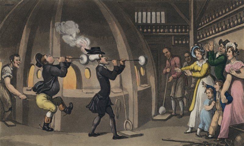 Dr Syntax w szklanym domu (akwatinta) autorstwa Thomas after Rowlandson