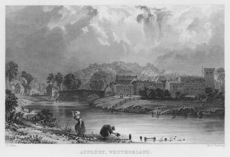 Appleby, Westmorland (grawerowanie) autorstwa Thomas (after) Allom