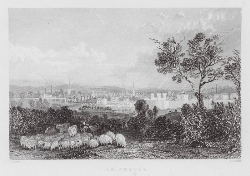 Leicester (grawerowanie) autorstwa Thomas (after) Allom