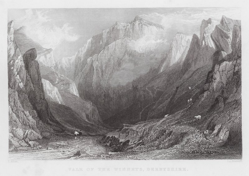 Vale of the Winnets, Derbyshire (grawerowanie) autorstwa Thomas (after) Allom