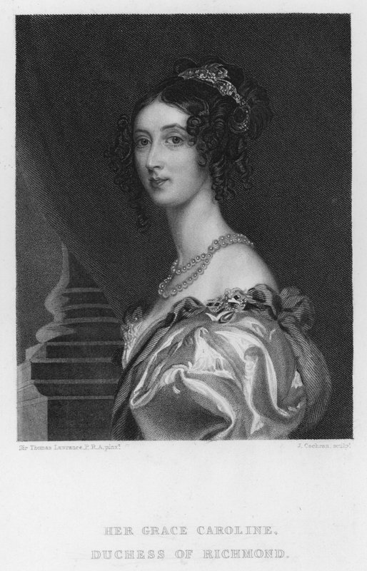 Caroline, księżna Richmond (grafika) autorstwa Thomas (after) Lawrence